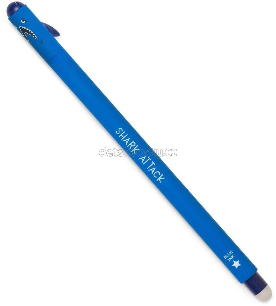 Gumovatelné pero Legami Erasable Pen - Shark - Blue