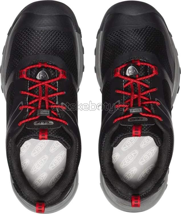 Dětské celoroční boty Keen WANDURO LOW WP YOUTH black/ribbon red Velikost: 35 (obrázek 4)