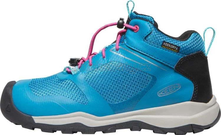Dětské celoroční boty Keen WANDURO MID WP YOUTH fjord blue/fuchsia purple Velikost: 34 (obrázek 4)