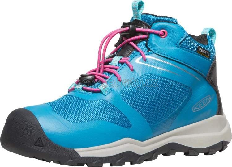 Dětské celoroční boty Keen WANDURO MID WP CHILDREN fjord blue/fuchsia purple Velikost: 31 (obrázek 5)