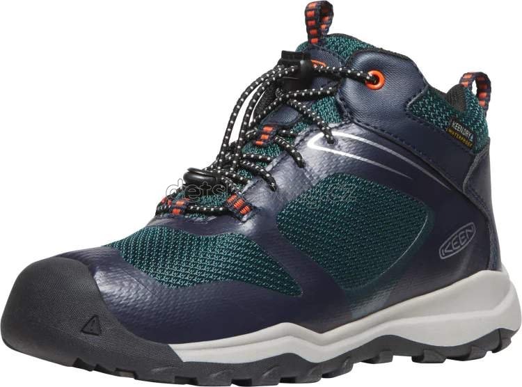 Dětské celoroční boty Keen WANDURO MID WP YOUTH sky captain/sea moss Velikost: 37 (obrázek 4)