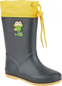 Dětské gumáky Coqui 8508 Antracit/Yellow Hero