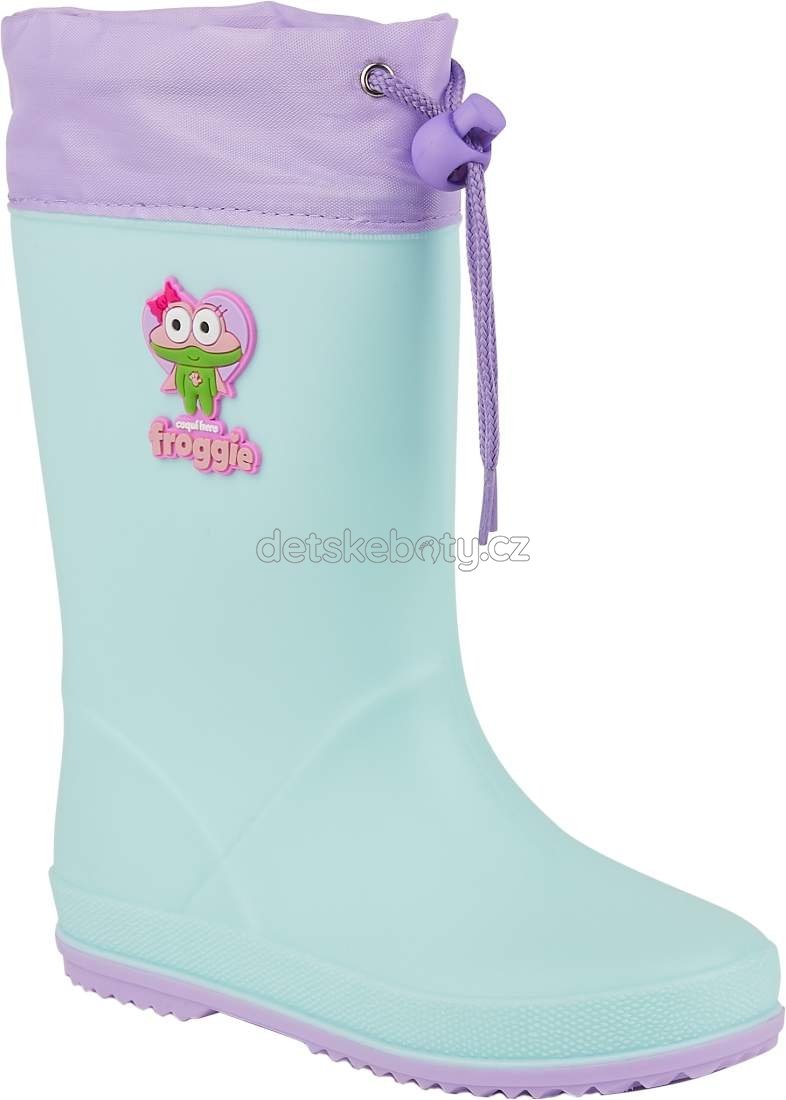 Dětské gumáky Coqui 8508 Lt.Mint/Lt. Lila Hero