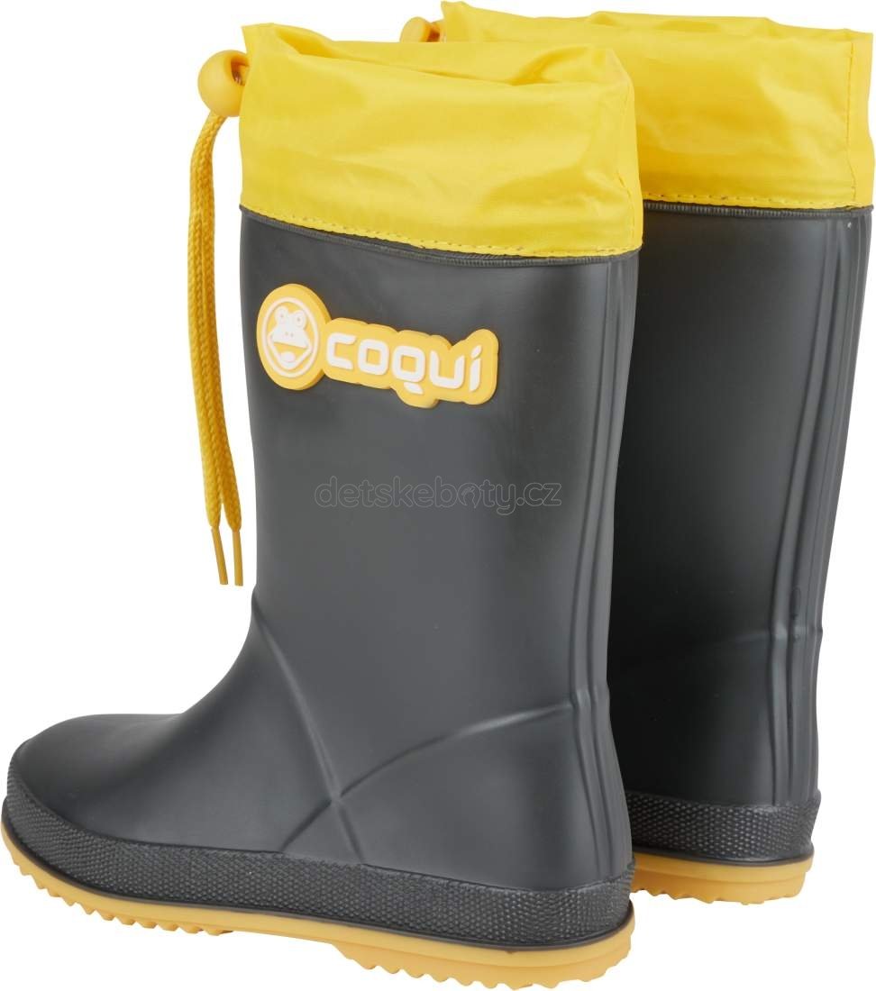 Dětské gumáky Coqui 8509 Antracit/Yellow Velikost: 34 (obrázek 3)