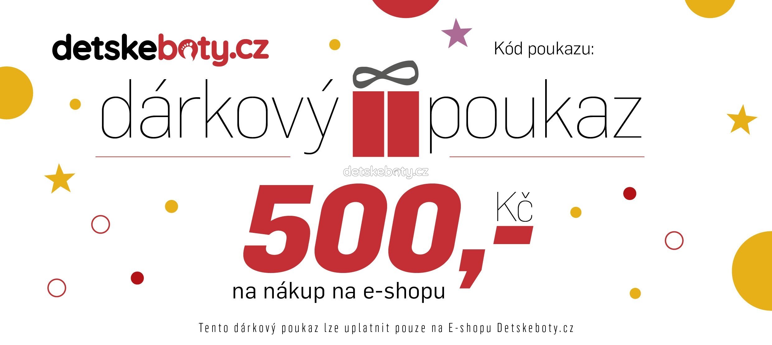 Dárkový poukaz 500 Kč pro nákup na eshopu