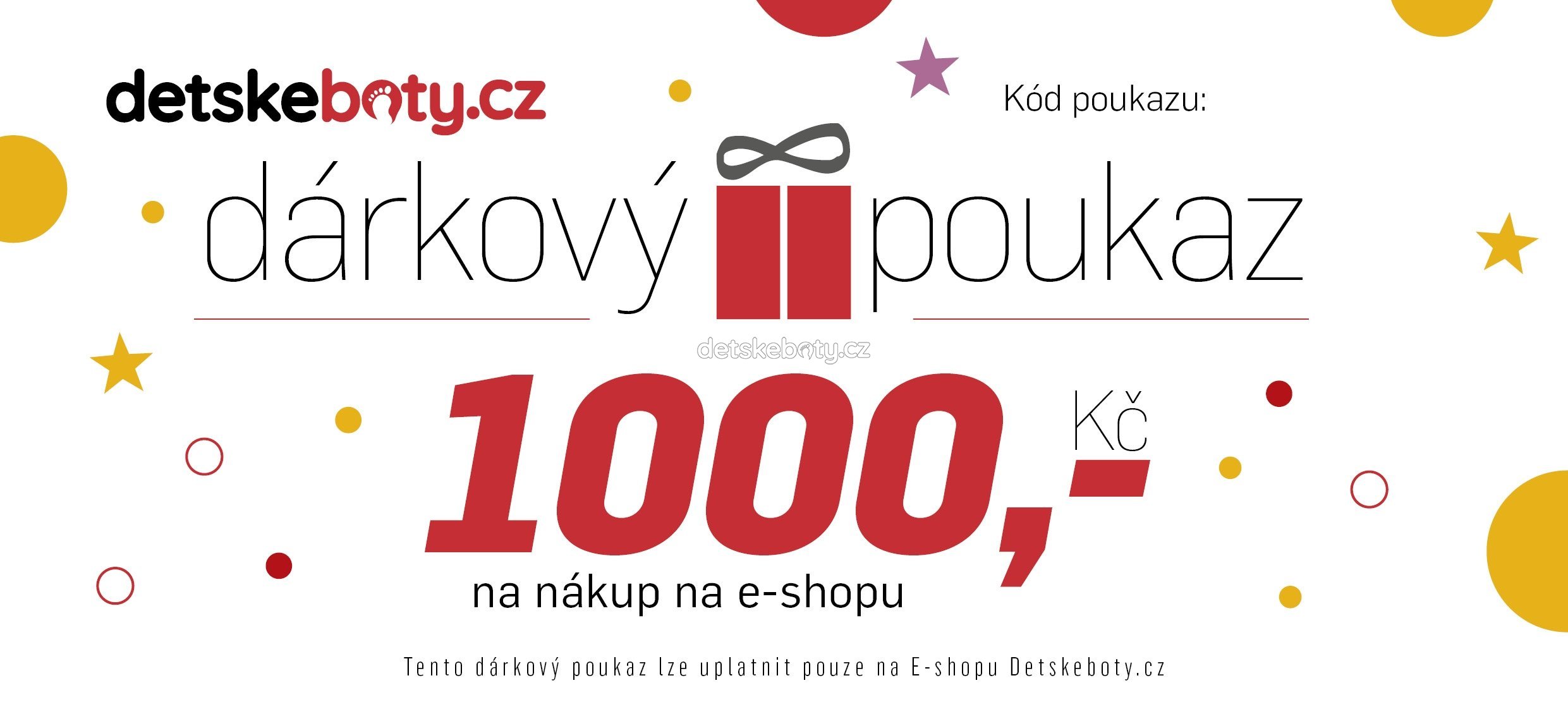 Dárkový poukaz 1000 Kč pro nákup na eshopu