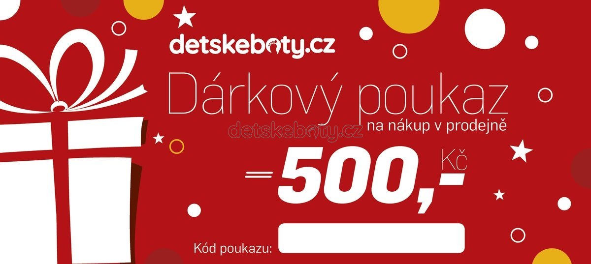 Dárkový poukaz 500 Kč pro nákup na prodejnách