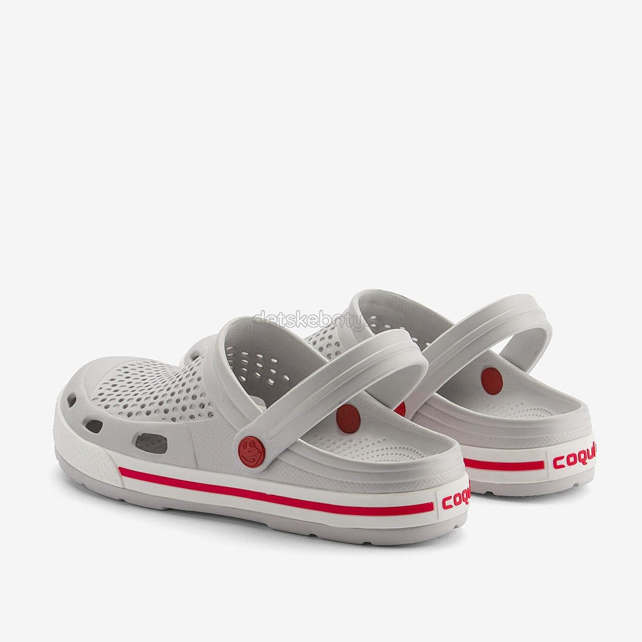 Dětské plážovky Coqui 6413 Khaki Grey/White Velikost: 36 (obrázek 3)