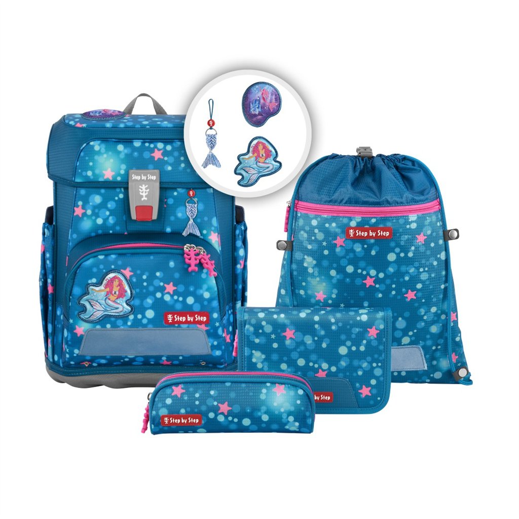 Školní aktovka CLOUD pro prvňáčky - 5dílný set, Step by Step Mermaid Lola, certifikát AGR (obrázek 3)
