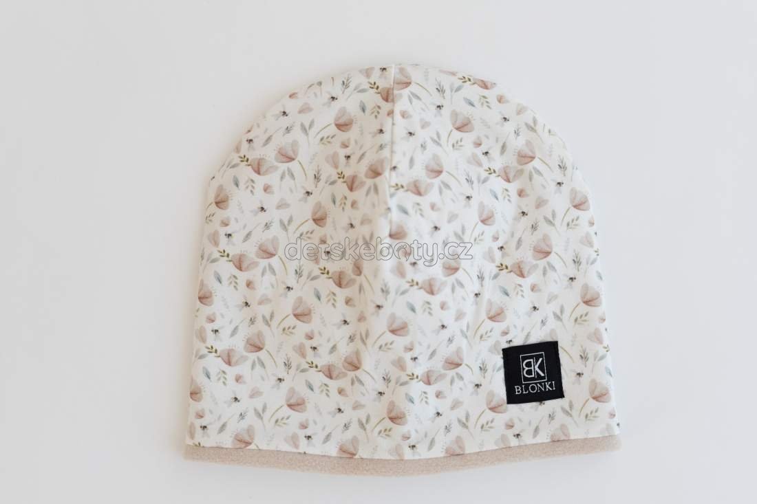 Zimní čepice Blonki květy a včely Velikost: 45-47