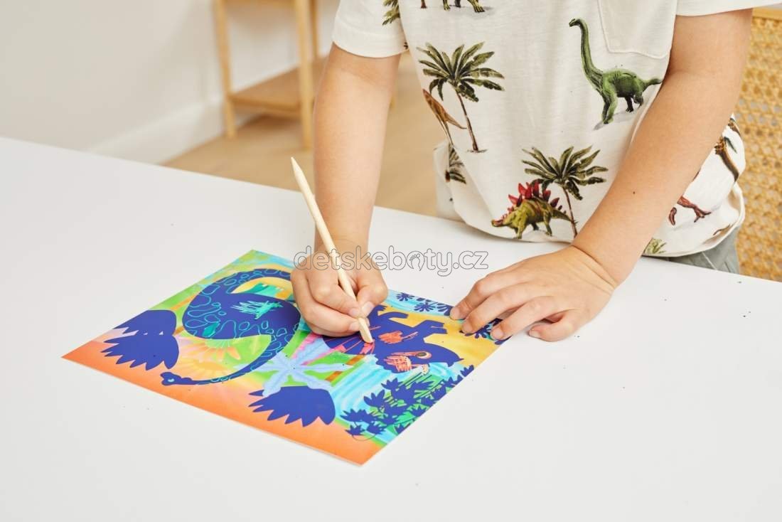 Vyškrabávací omalovánky Tiger Tribe Scratch Art – Dinosaurs