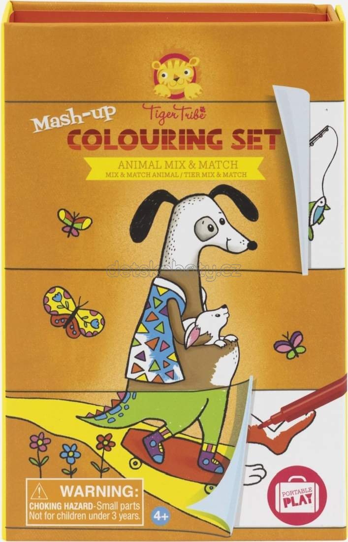 Omalovánky Tiger Tribe Mash-up Colouring Set - Animal Mix Up