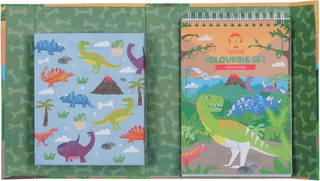 Omalovánky Tiger Tribe Colouring Set - Dinosaur (obrázek 3)