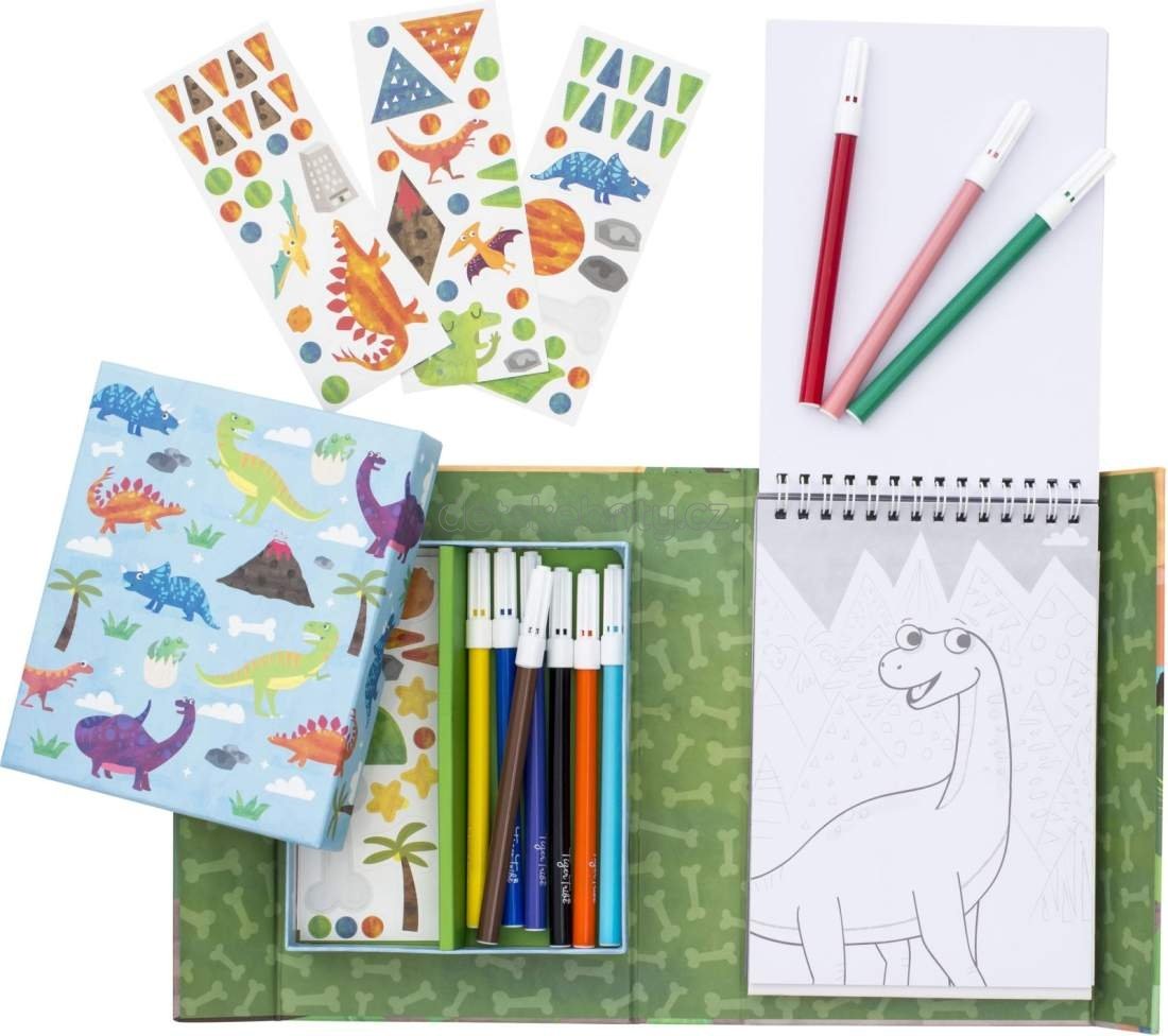 Omalovánky Tiger Tribe Colouring Set - Dinosaur (obrázek 4)