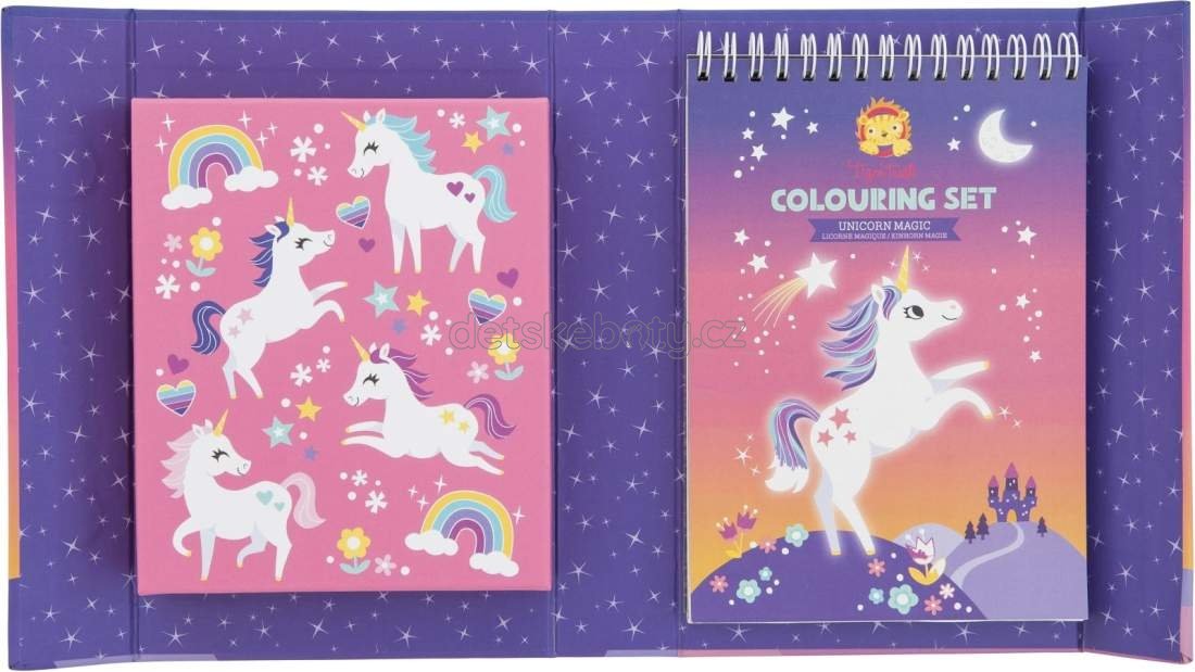 Omalovánky Tiger Tribe Colouring Set - Unicorn Magic (obrázek 3)