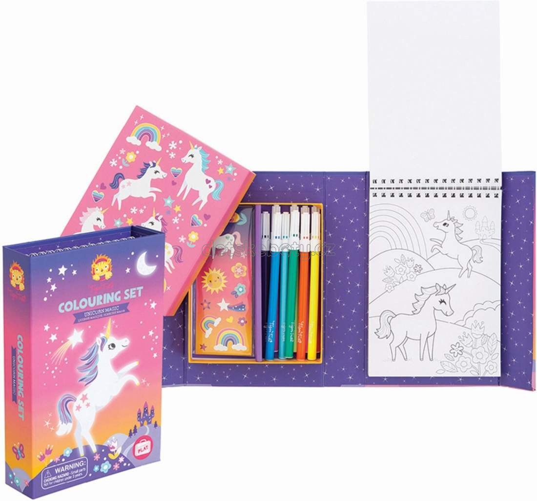 Omalovánky Tiger Tribe Colouring Set - Unicorn Magic (obrázek 4)