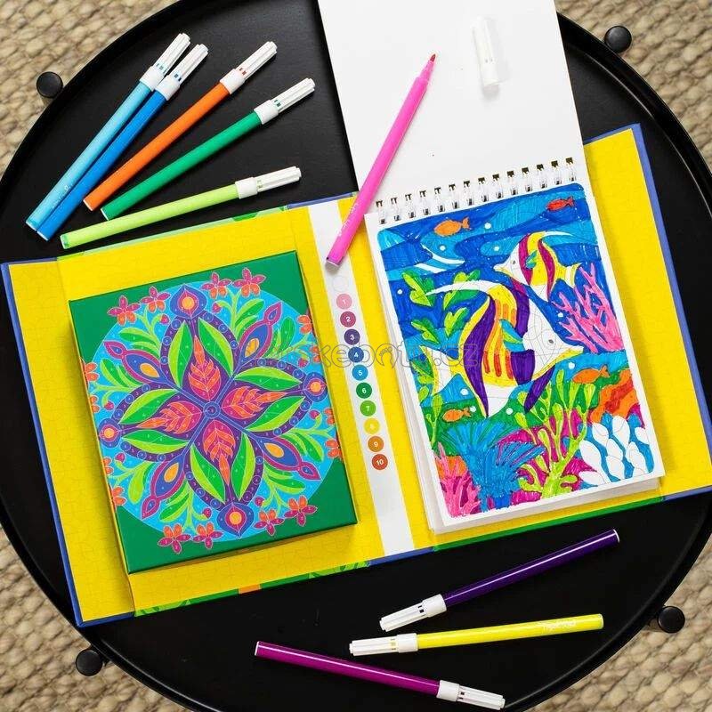 Kreativní sada Tiger Tribe Colour By Numbers - The Tropics (obrázek 3)