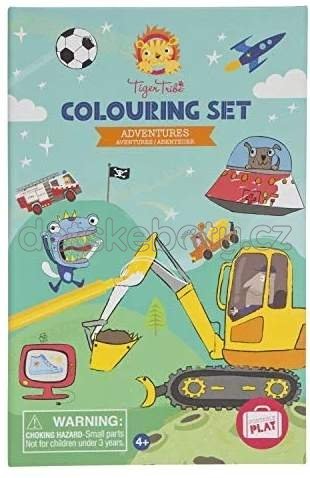 Omalovánky Tiger Tribe Colouring Set – Boys‘ Favourites
