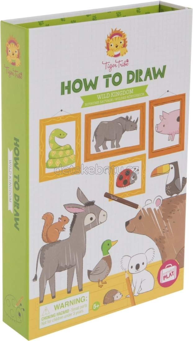 Kreativní sada Tiger Tribe How to Draw - Wild Kingdom