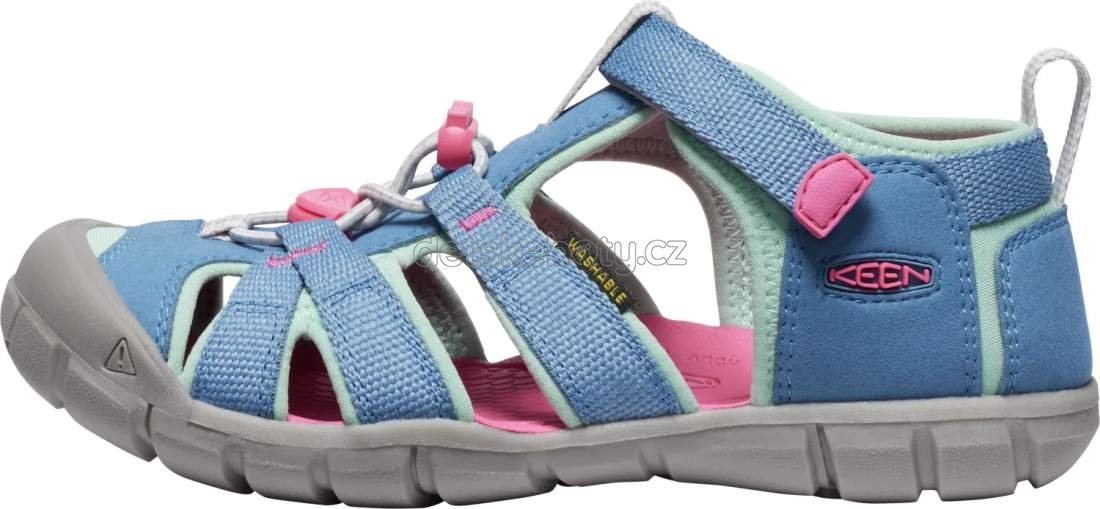 Dětské sandály Keen Seacamp II CNX children coronet blue/hot pink Velikost: 29 (obrázek 5)