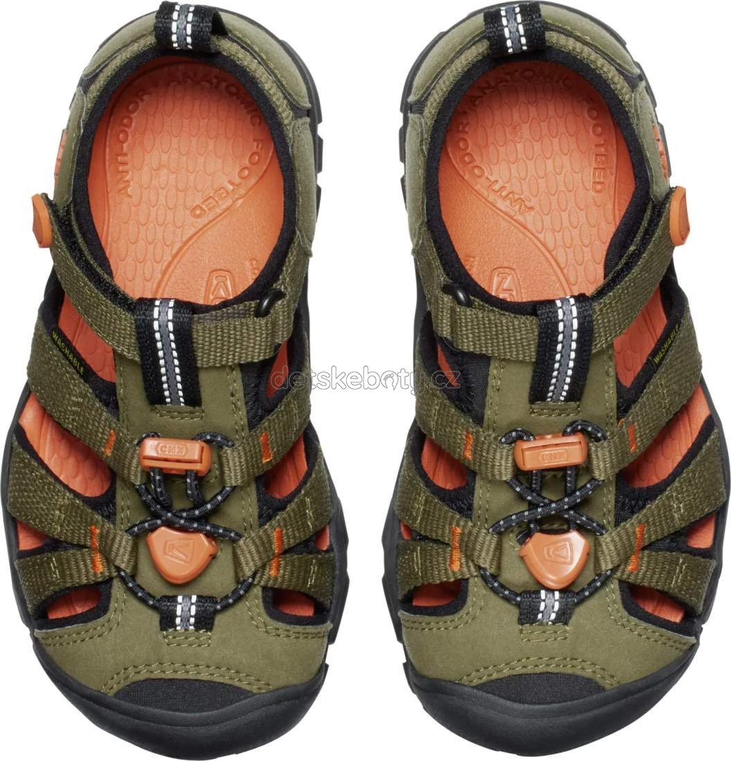 Dětské sandály Keen Seacamp II CNX children dark olive/gold flame Velikost: 29 (obrázek 3)