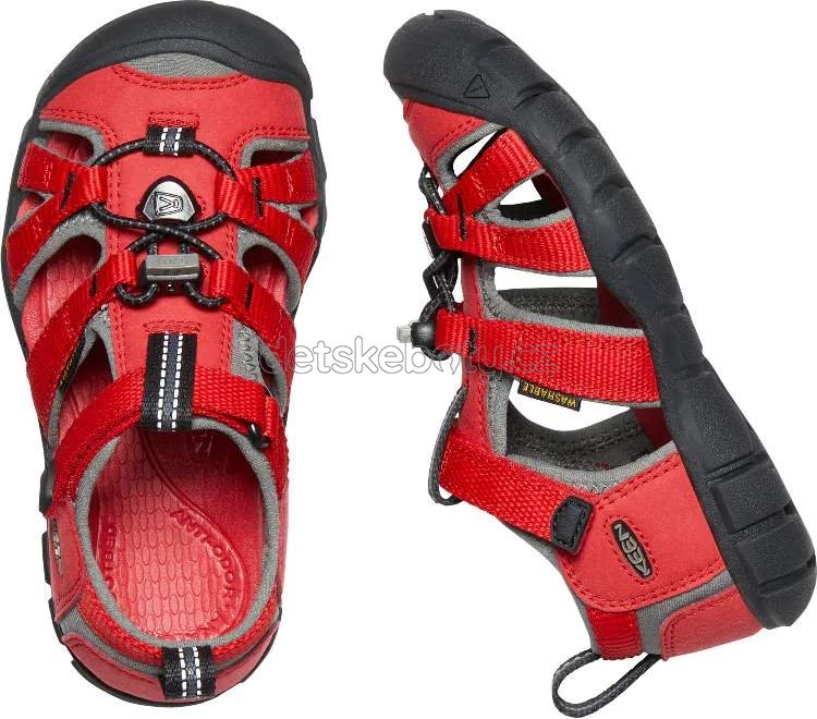 Dětské sandály Keen Seacamp II CNX children racing red/gargoyle Velikost: 27-28 (obrázek 3)