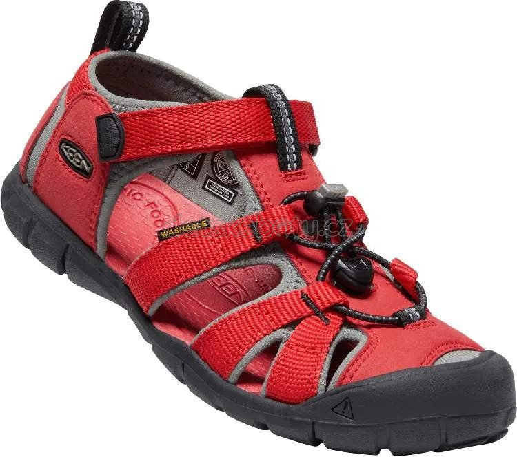 Dětské sandály Keen Seacamp II CNX youth racing red/gargoyle Velikost: 36