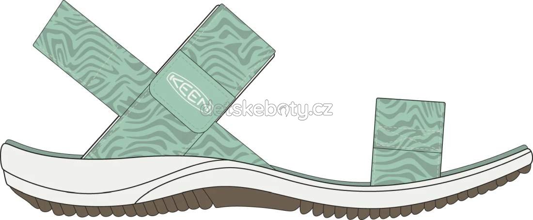 Dětské sandály Keen Elle Backstrap youth lichen/star white Velikost: 37 (obrázek 4)