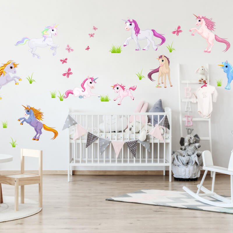 INSPIO dětské samolepky na zeď - Unicorns N.1 - Malá sada