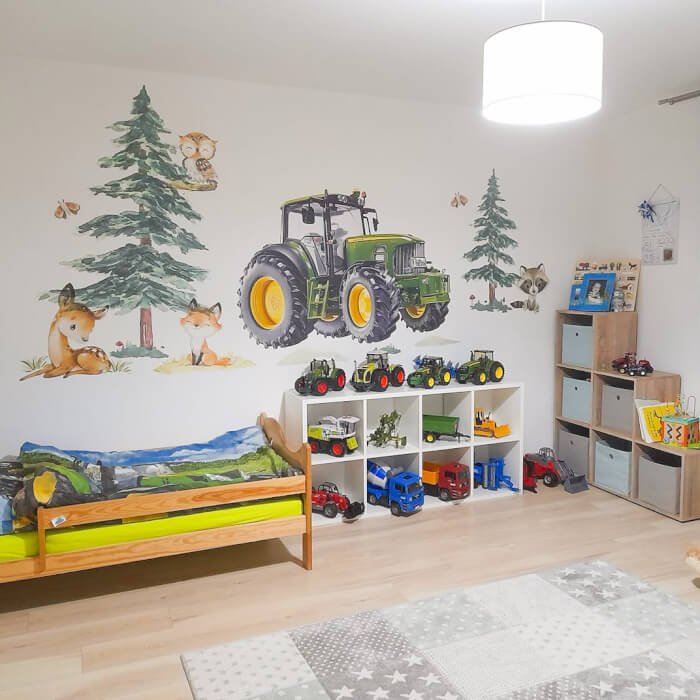 INSPIO dětské samolepky na zeď pro kluky - Traktor N.2 - 94x140cm (obrázek 3)