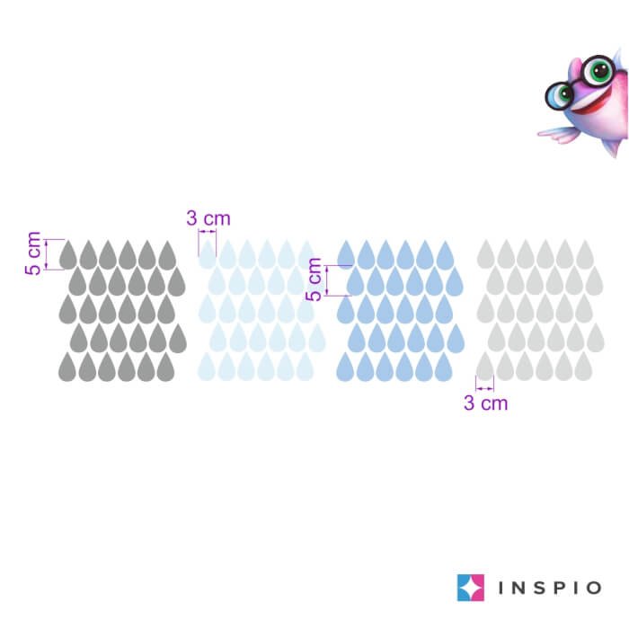 INSPIO kapky – samolepky do dětského pokoje