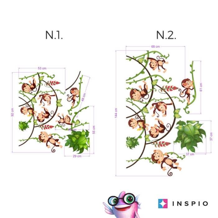 INSPIO samolepky na zeď – V džungli N.1 – 54 × 150 cm