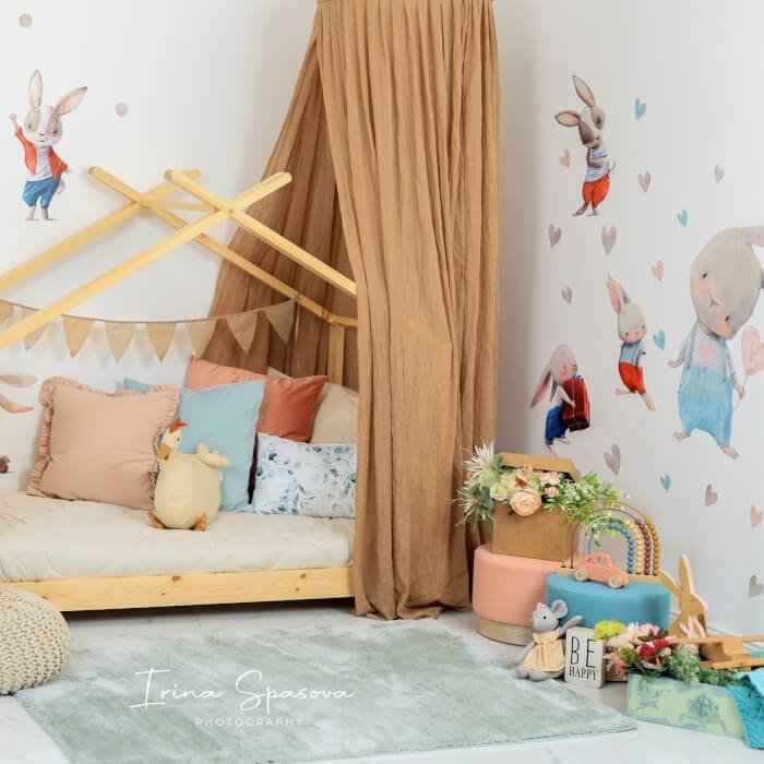 INSPIO dětské samolepky na zeď - Malí králíčci z pohádky (obrázek 4)