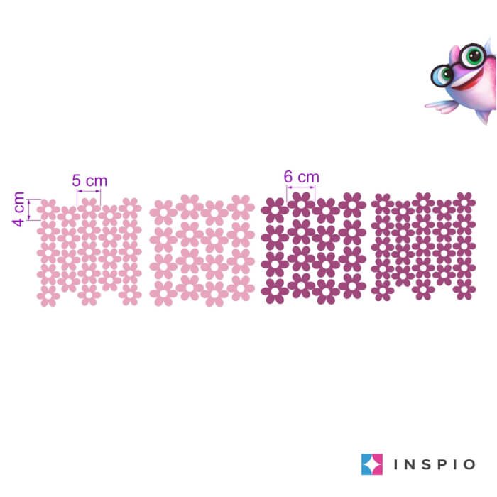 INSPIO samolepky do dívčího pokoje – Květy v růžovém