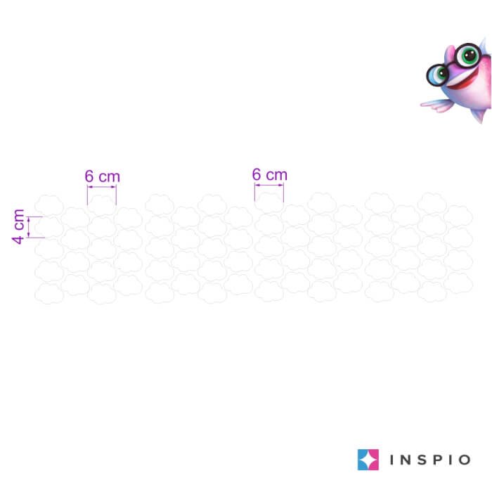 INSPIO bílé obláčky – nálepky na zeď do dětského pokoje