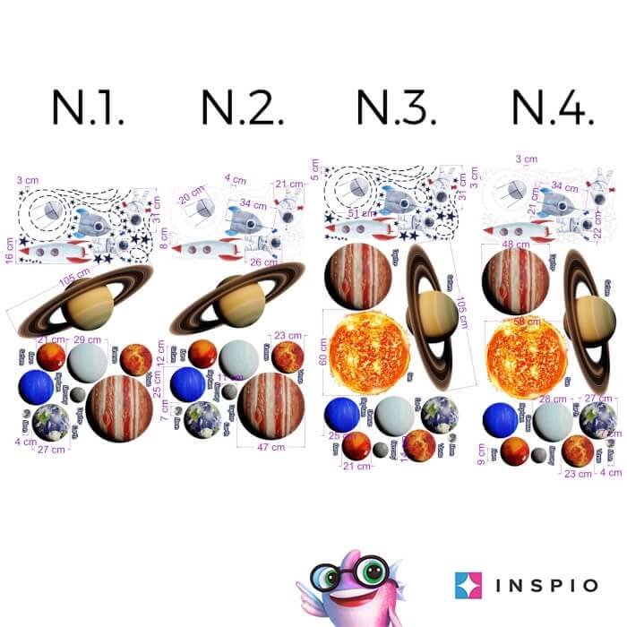 INSPIO samolepky na zeď – Vesmír, planety, sluneční soustava N.2.