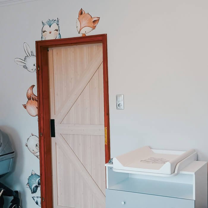 INSPIO samolepky na zeď - Zvířátka kolem dveří N.1 - Zvířátka doleva (obrázek 6)
