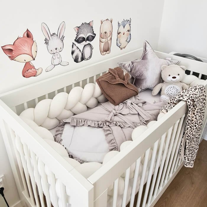 INSPIO dětské samolepky na zeď - Zvířátka nad postýlku N.2. (obrázek 3)