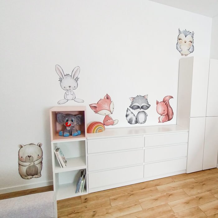 INSPIO dětské samolepky na zeď - Zvířátka nad postýlku N.2. (obrázek 4)
