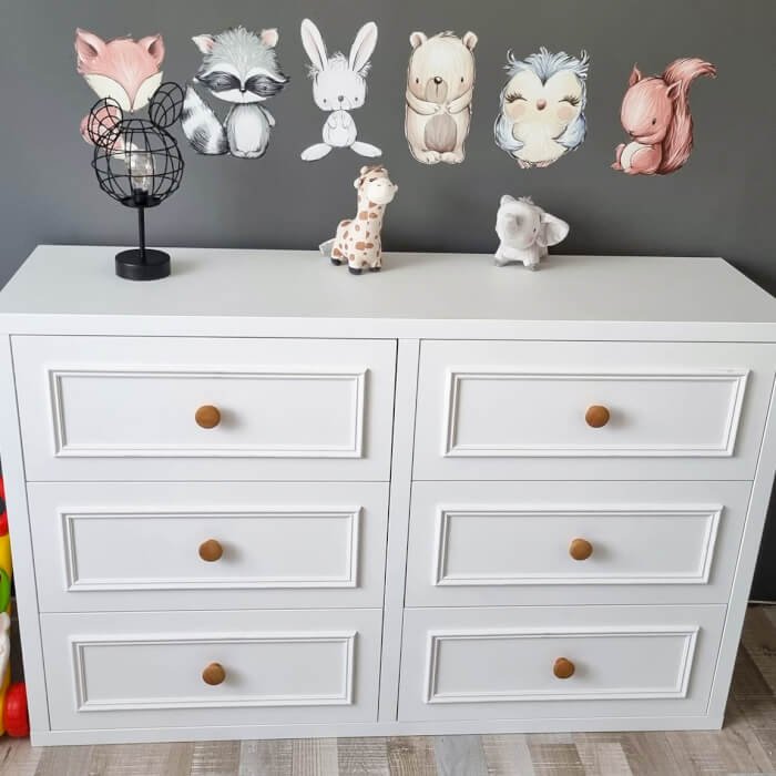 INSPIO dětské samolepky na zeď - Zvířátka nad postýlku N.2. (obrázek 5)