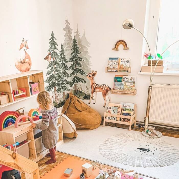INSPIO dětské samolepky na zeď - Les plný zvířátek N.1. (obrázek 6)