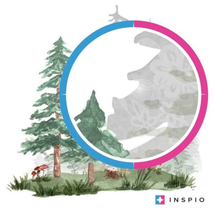 INSPIO dětské samolepky na zeď - Les plný zvířátek N.2. (obrázek 3)