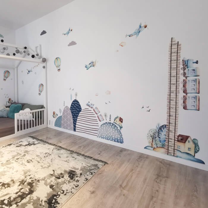 INSPIO dětský metr na zeď - Vláček pro kluky (obrázek 4)