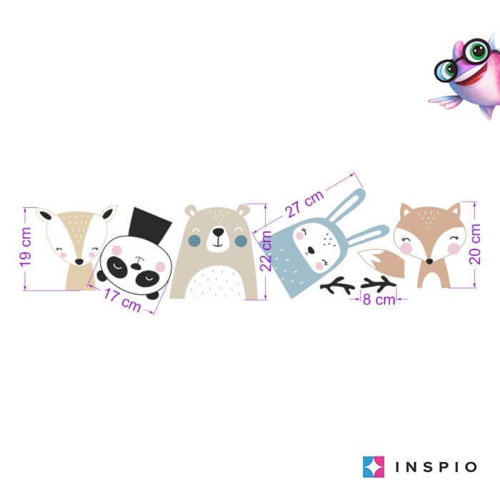 INSPIO samolepky do dětského pokoje – Zvířátka