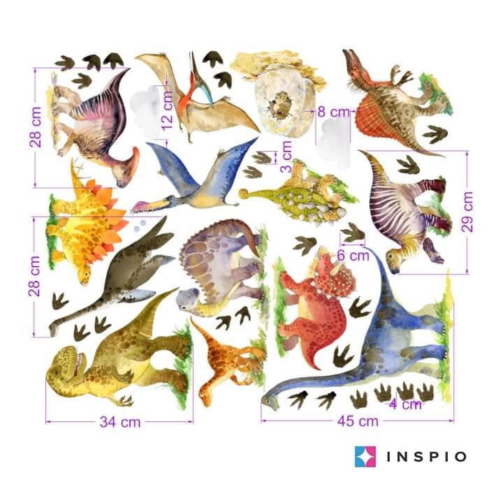 INSPIO dětské samolepky na zeď – Dinosauři