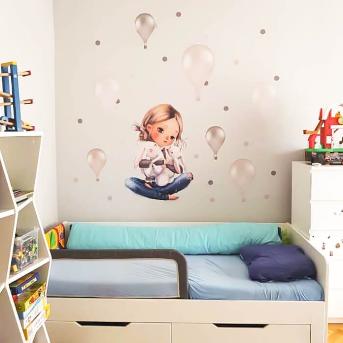 INSPIO samolepky na zdi - Smetanovo-hnědé samolepicí balóny v norském stylu (obrázek 4)