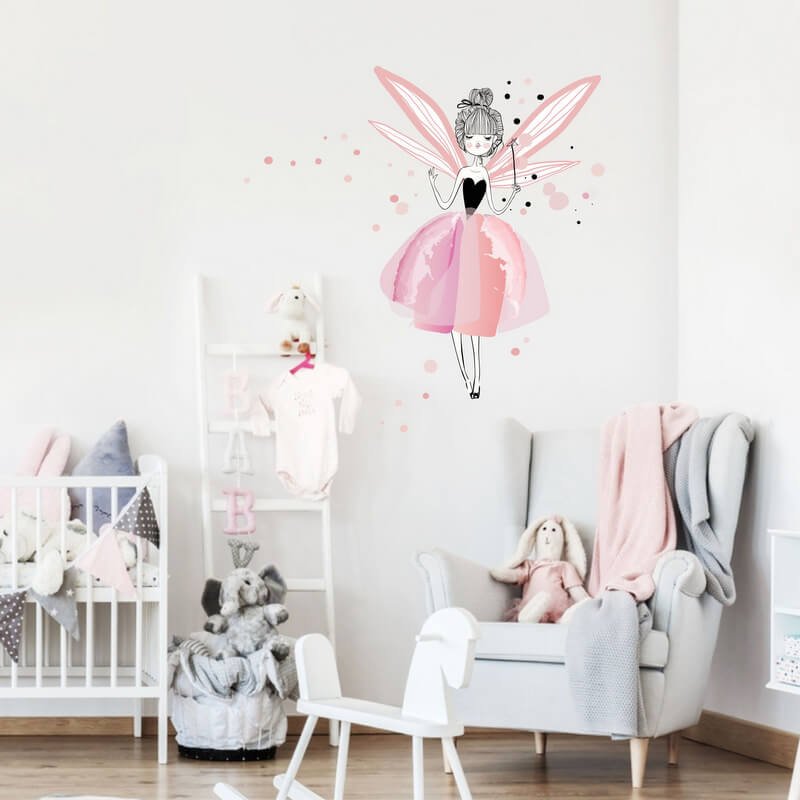 INSPIO dětské samolepky na zeď - Kouzelné víly pro princezny N.2 - 120x85cm