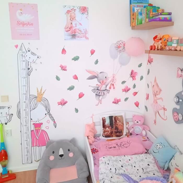 INSPIO samolepky na zeď dětské - Zvířátka tančící balet (obrázek 6)