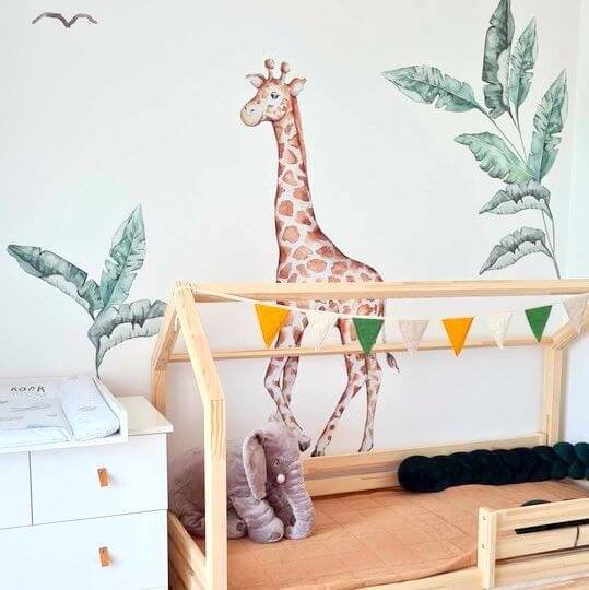 INSPIO dětské samolepky na zeď - Žirafa ze světa safari (obrázek 5)