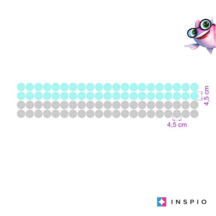 INSPIO samolepky na zeď – Kuličky v Mátově šedé barvě